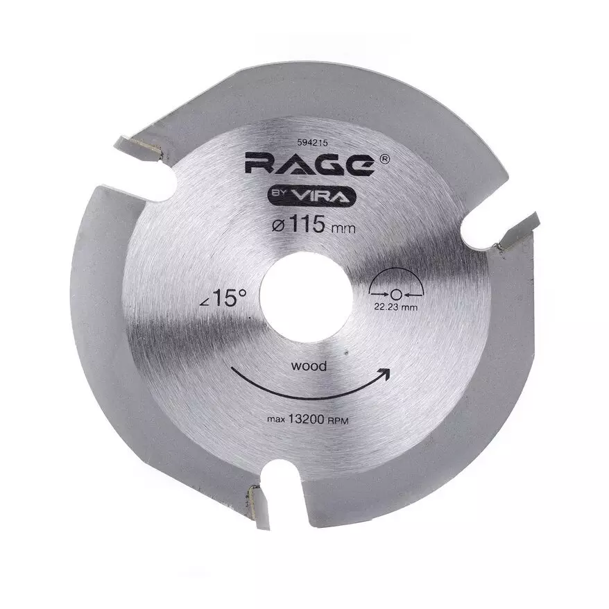 Диск отрезной по дереву 115х22 3Т RAGE by VIRA 594215