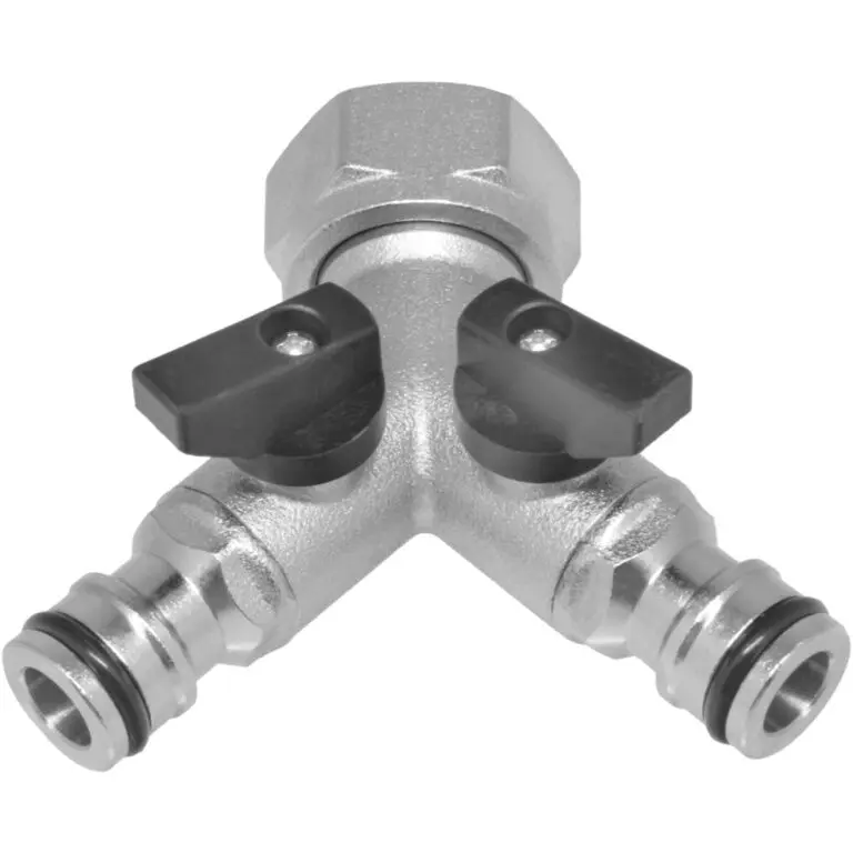 Разветвитель для шланга 2-х канальный латунь ВР 3/4&quot; с краном MPF ДС.071471 