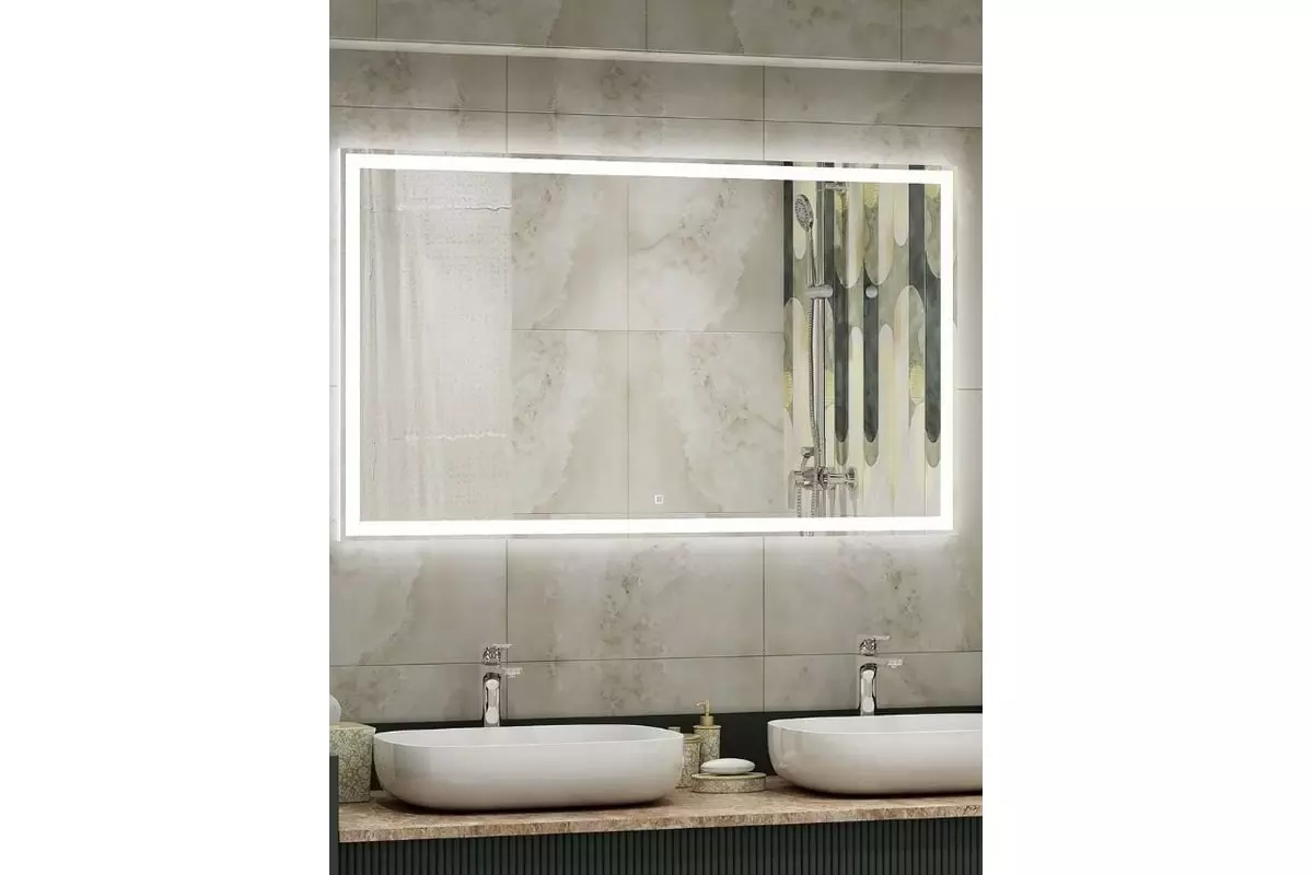 Зеркало в ванную 100х70 см Континент Mercury Led ЗЛП624 подсветка, сенсор