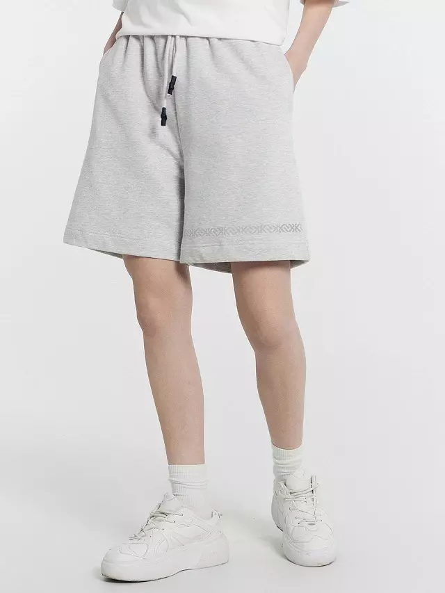 Шорты женские Mark Formelle 132359-1 серый меланж + печать, р-р 164/170-110 (52 / XXL)