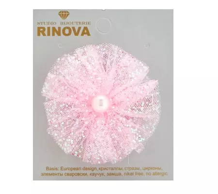 Зажим  5 см, розовый Rinova 503726