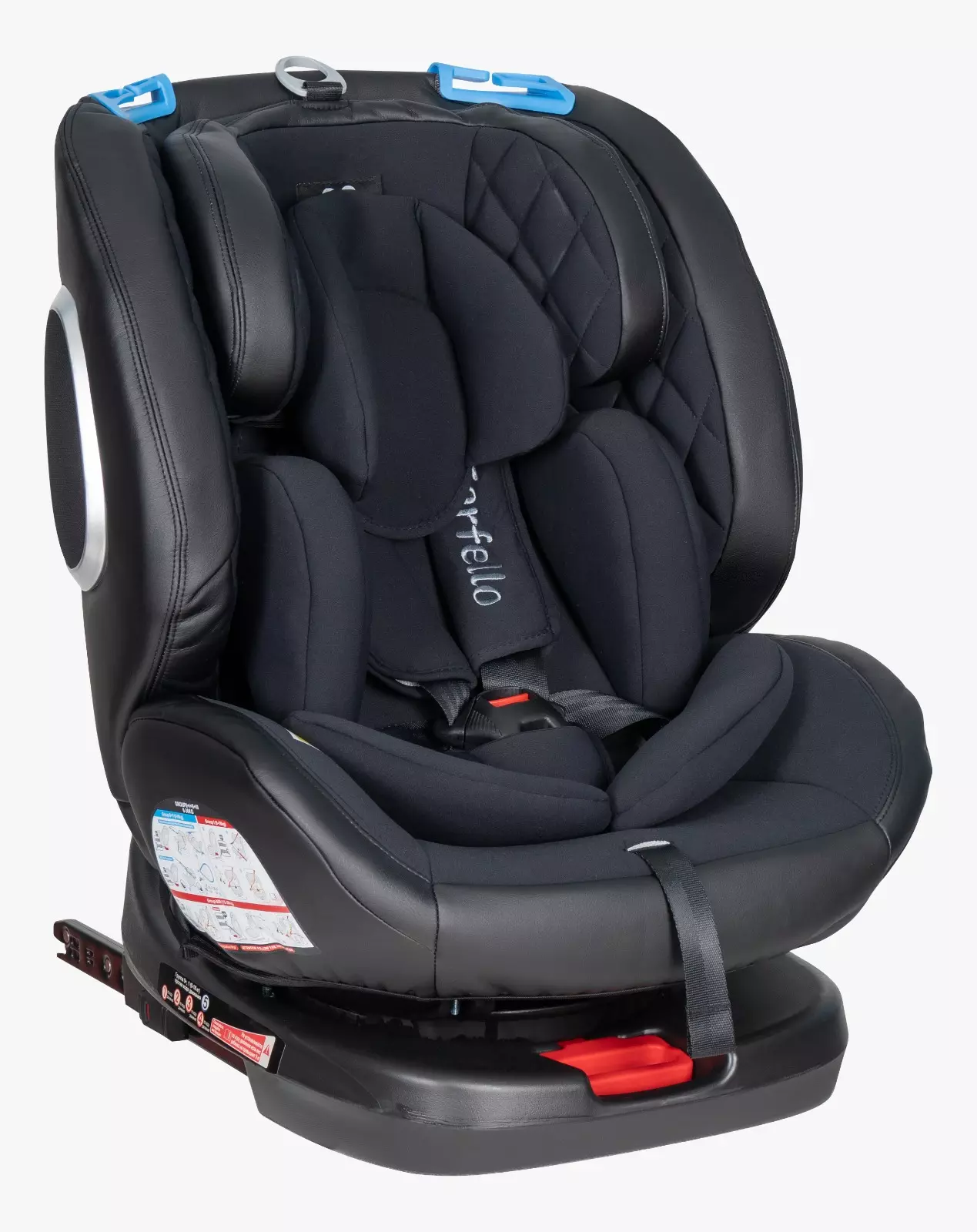 Автокресло детское Farfello ISOFIX YB102A/bpu (Black PU/черный экокожа)