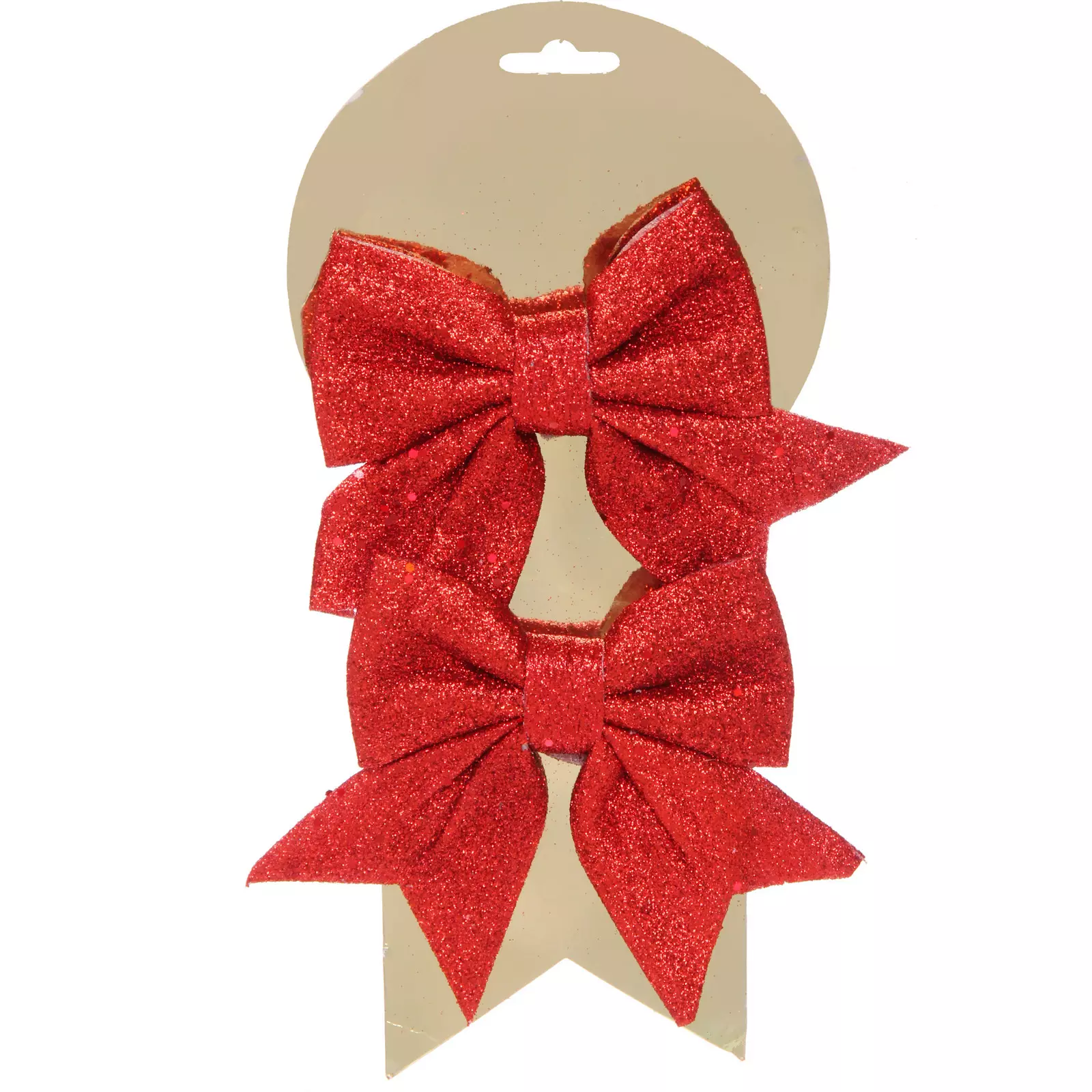 Бант на елку Яркий праздник 12х14 см (2 шт) красный 185-0835