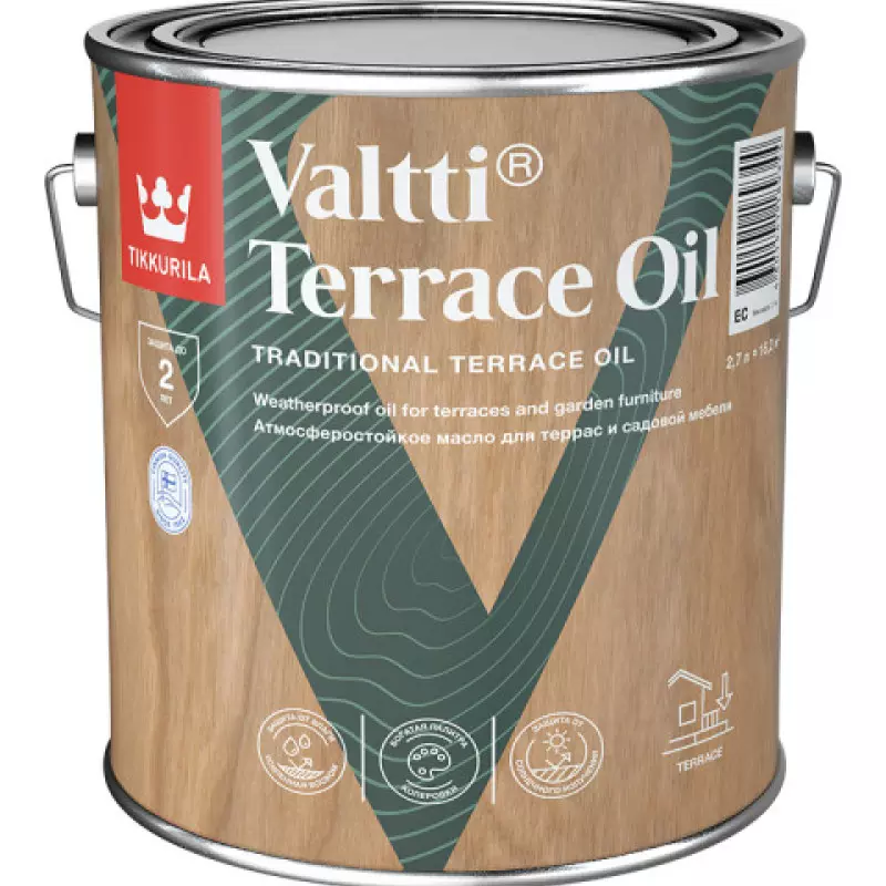 Масло для террас VALTTI TERRACE OIL EC 2,7 л