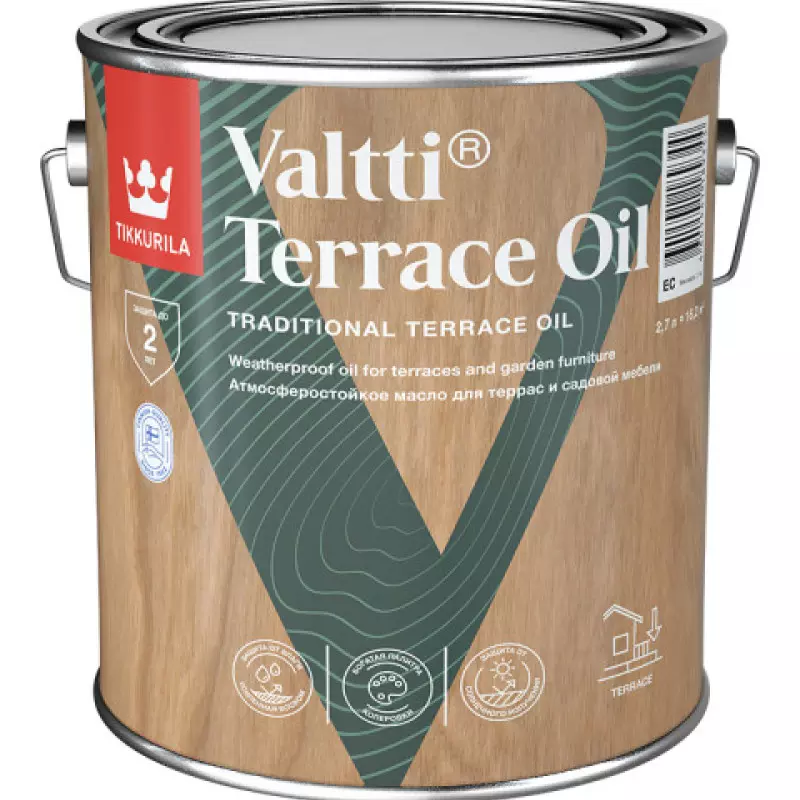 Масло для террас VALTTI TERRACE OIL EC 9 л