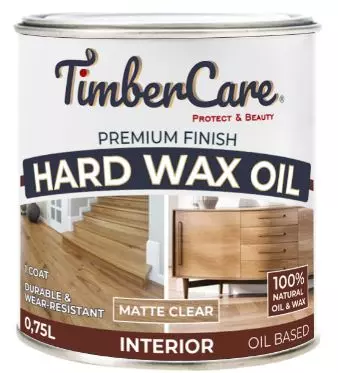 Масло тонирующее с твердым воском TimberCare Hard Wax Oil прозрачный матовый 0,75л