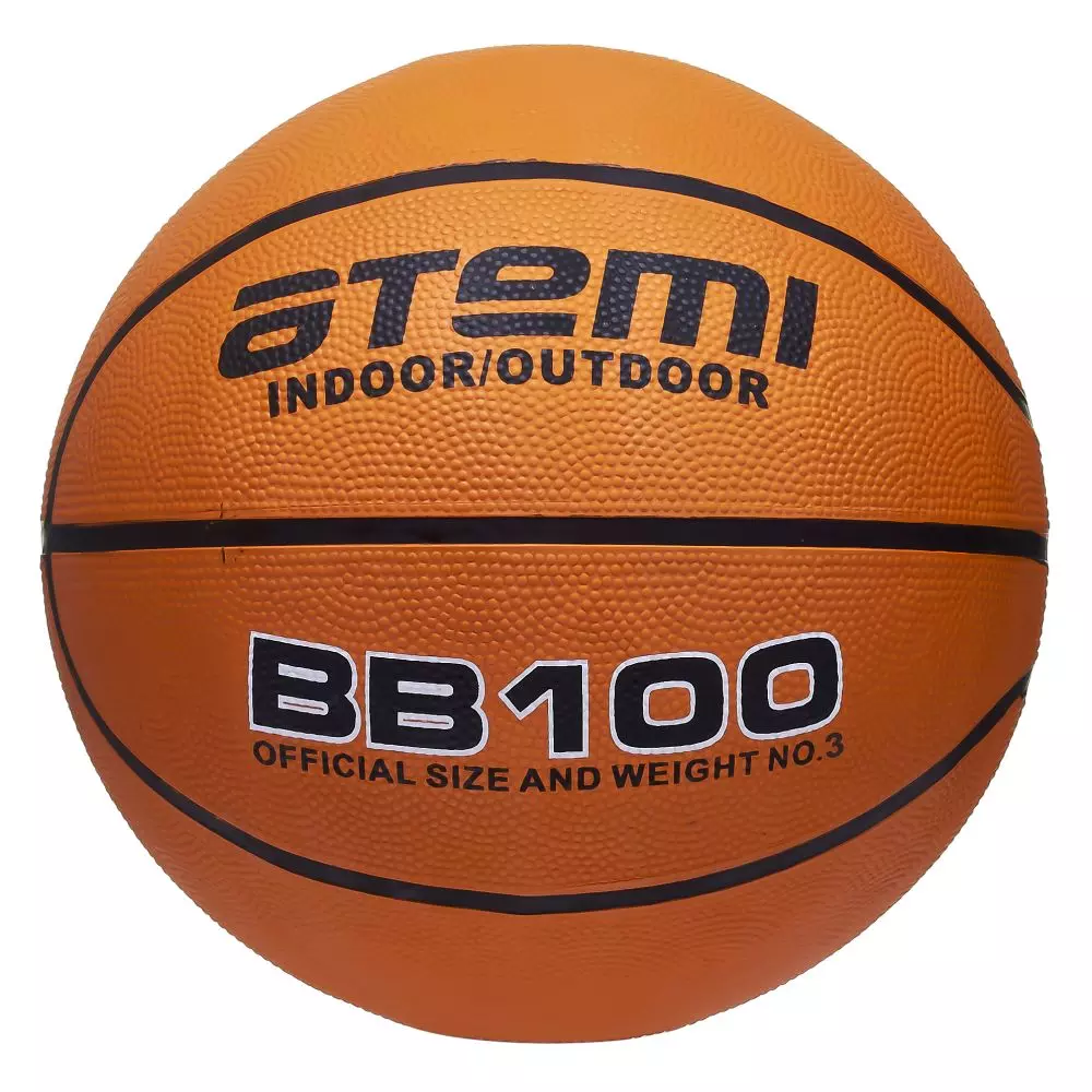 Мяч баскетбольный Atemi, р. 3, резина, 8 панелей, BB100