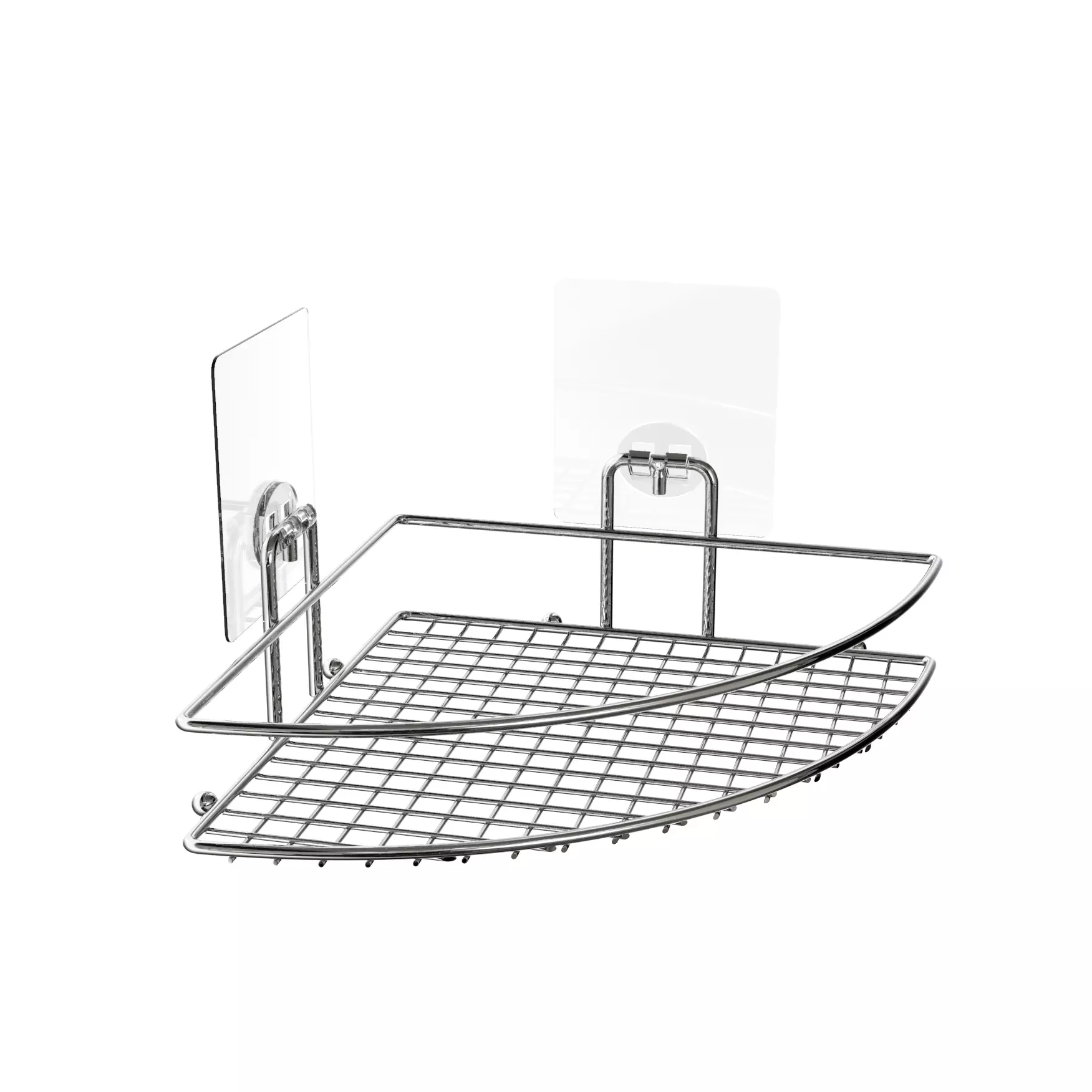 Полка-решетка для ванной угловая настенная на силикон. креплении Kleber lite KLE-LT035