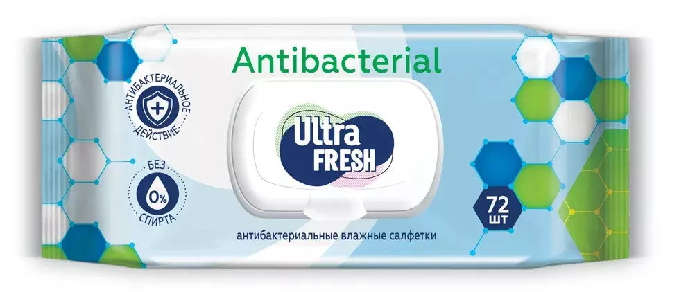 Влажные салфетки Ultra Fresh Antibacterial 72 шт