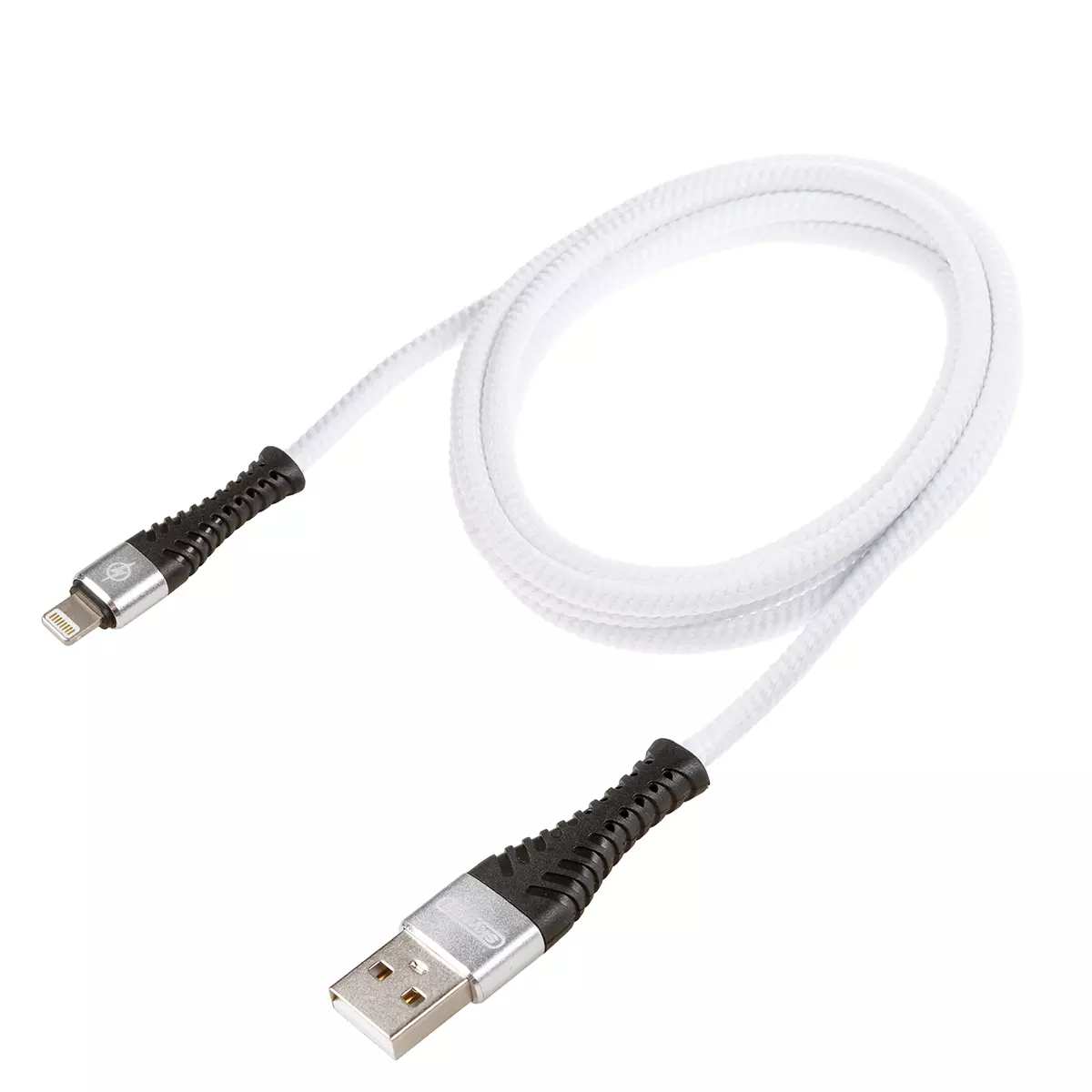 Кабель USB - Lightning 10W 2A SKYWAY в мягкой оплетке белый 1,5м