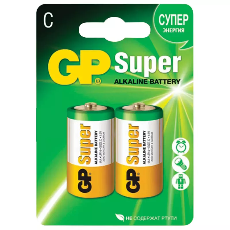 Батарейки GP Super C 2шт