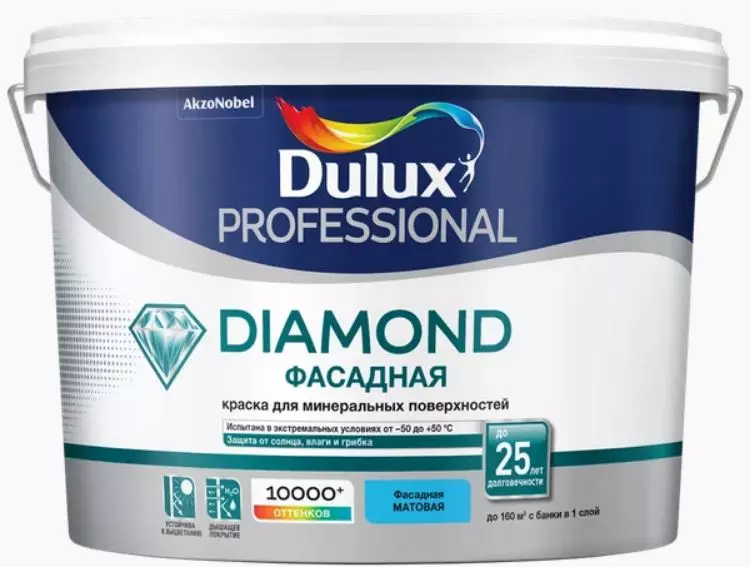 Краска фасадная Dulux гладкая BW 1 л