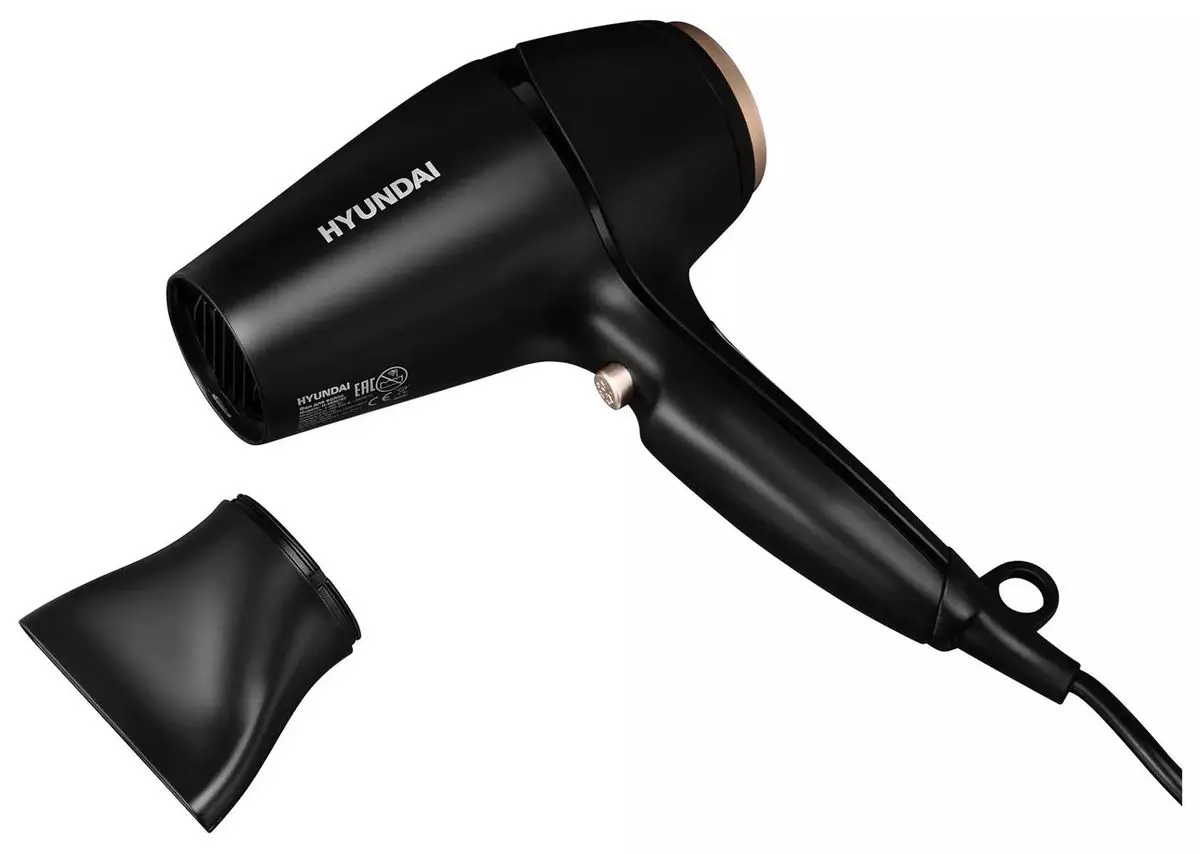 Фен для волос HYUNDAI 2000Вт 2 скорости 3 режима шнур 1,8м H-HD0767