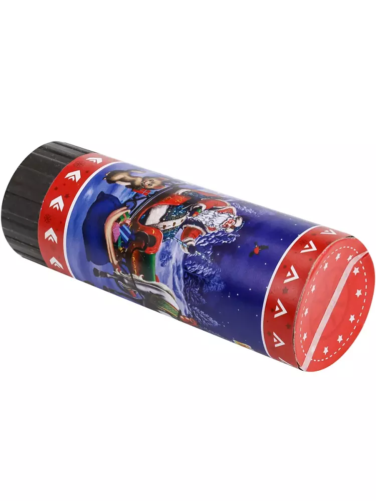 Хлопушка 15 см пружинная Классика с предсказаниями, фольг.серпантином и конфетти Х-4830