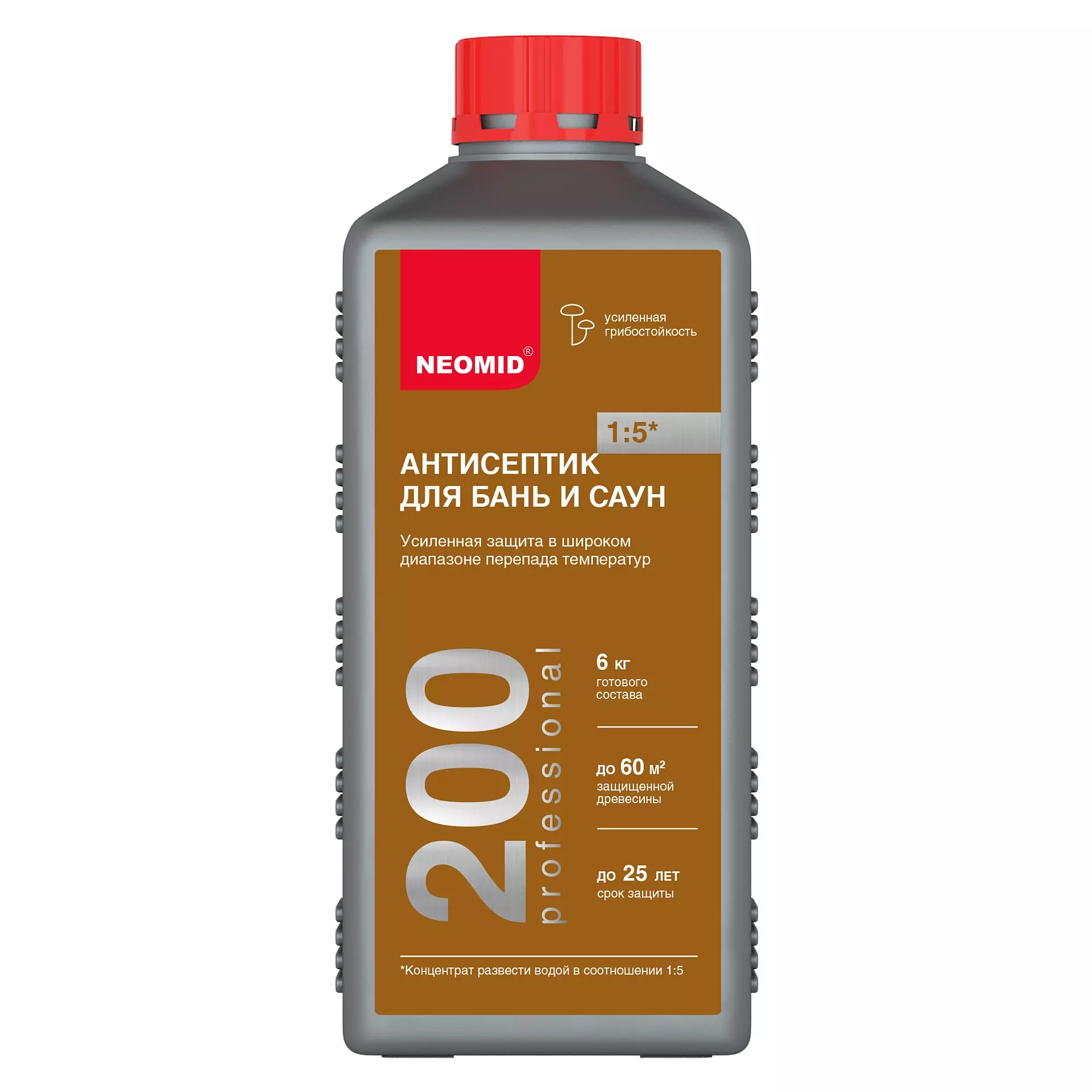 Антисептик для бань и саун Neomid 200 концентрат 1:5 1 кг