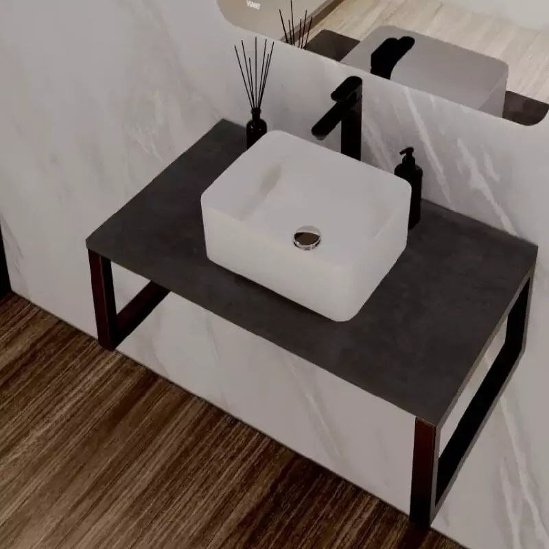 Столешница в ванную под раковину Viant Neo 46х60 см МДФ бетон лофт VNEO60BETL-STMDF