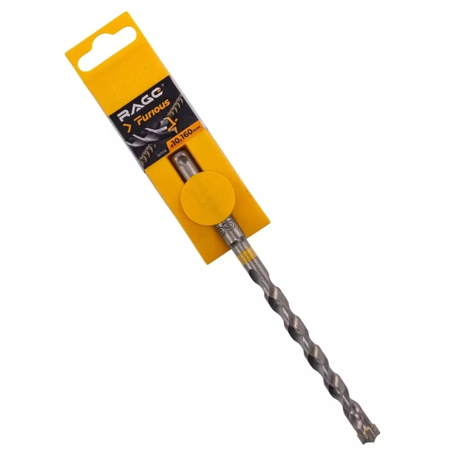 Бур SDS plus 4х4 10х160 мм RAGE Furious 567016
