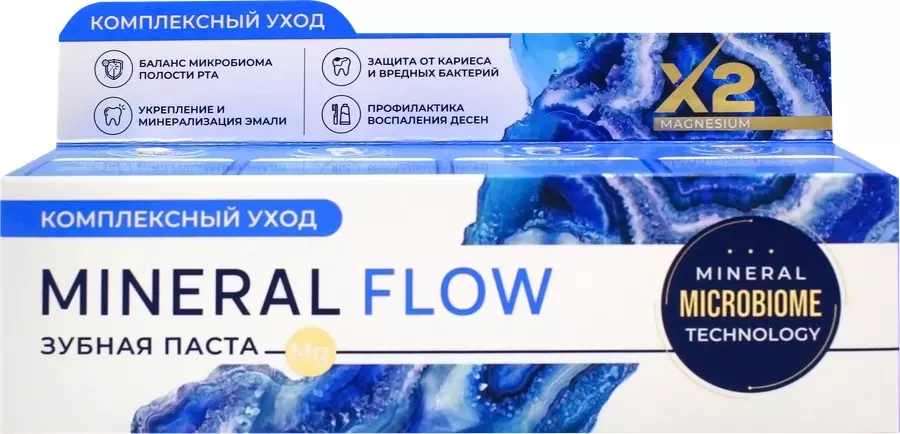 Зубная паста PSLAB Mineral flow Комплексный уход 100 г