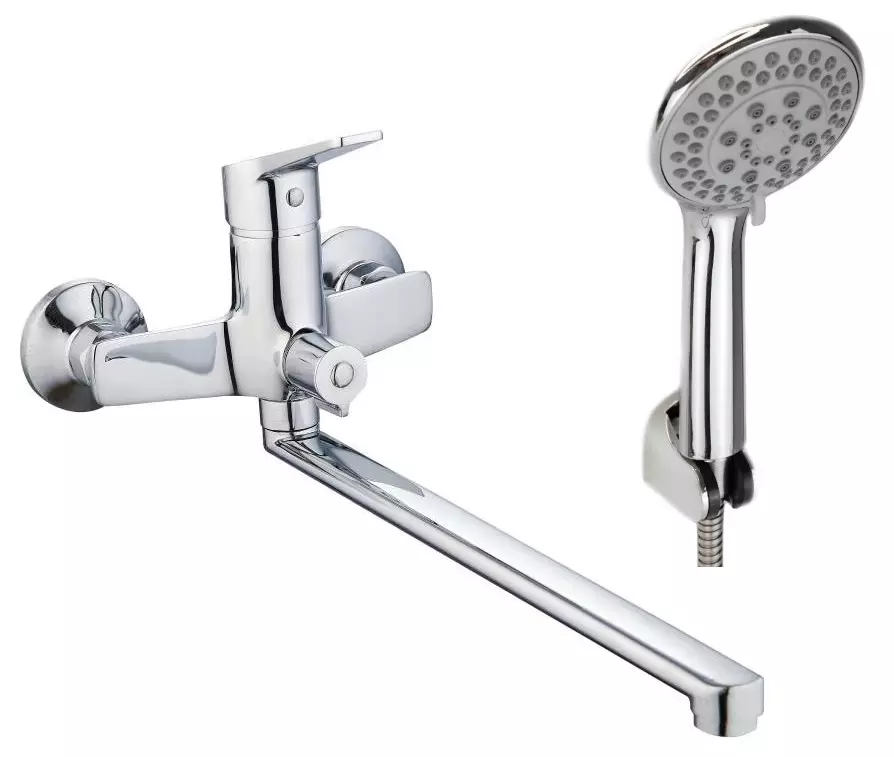 Смеситель для ванны, длинный излив 35 см, хром, с акс.,ESKO Murano MR 31, латунь