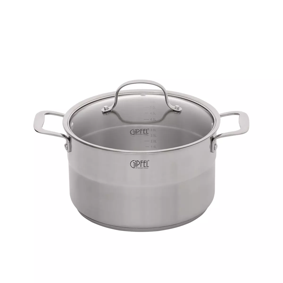 Набор посуды 10 предметов: кастрюли 6л/3,5л/,2.3л; ковш 1.5л; 5 крышек, GALA GIPFEL 1539