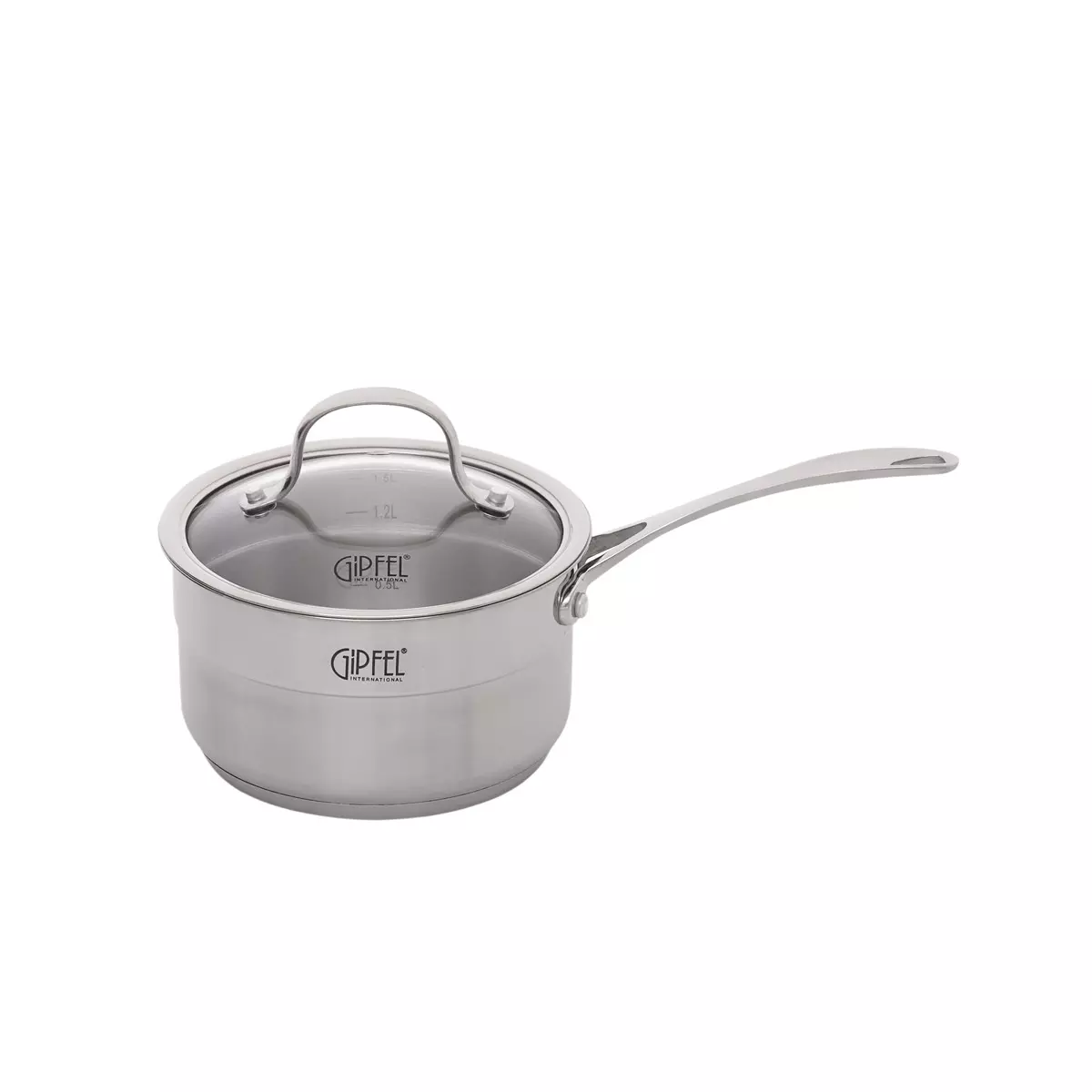 Набор посуды 10 предметов: кастрюли 6л/3,5л/,2.3л; ковш 1.5л; 5 крышек, GALA GIPFEL 1539