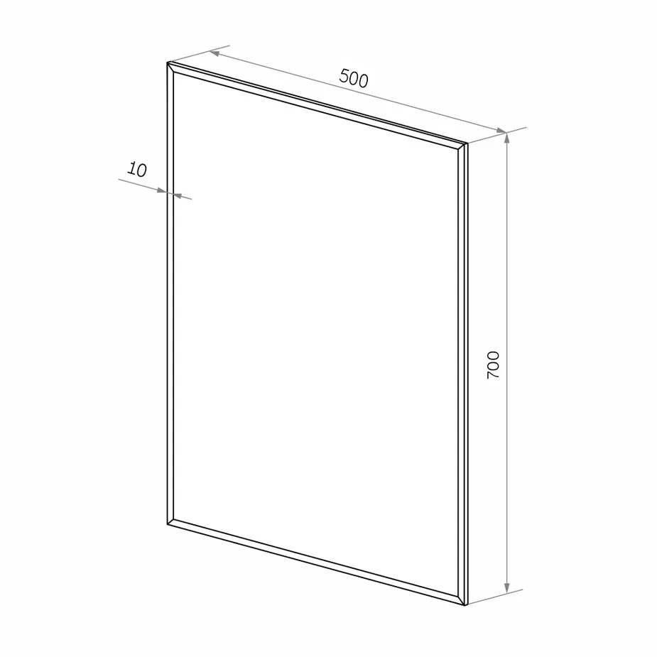 Зеркало в ванную 50х70 см Континент Прямоугольник В136 фацет