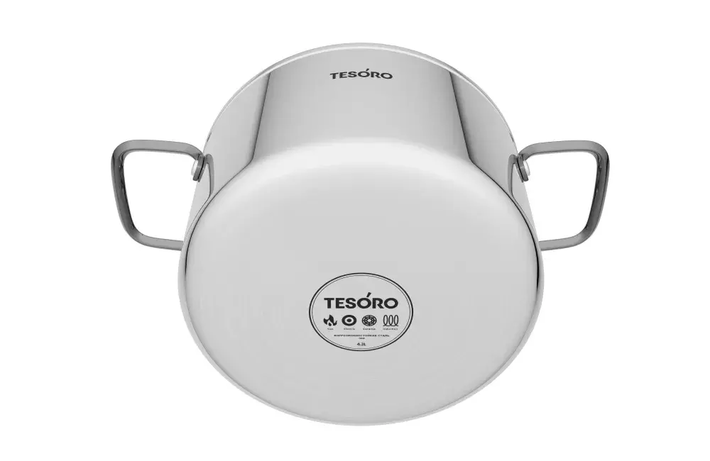 Кастрюля 4,3 л &quot;Tesoro Asti&quot; монолитный корпус, технология &quot;Tri-PLY&quot;.КС643