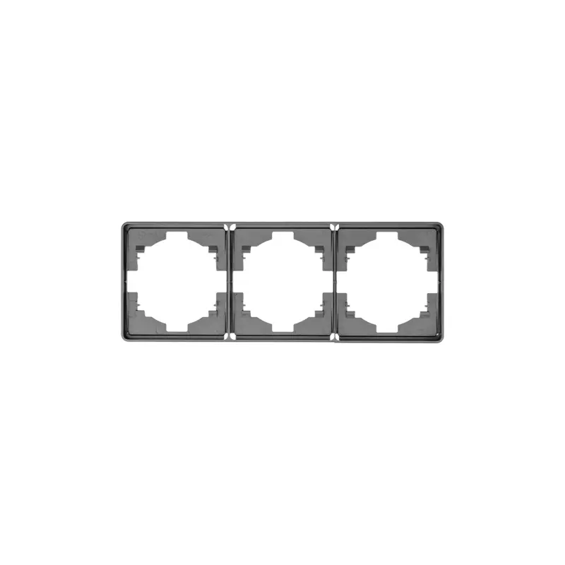 Рамка на 3 места титан Kranz Miele Round KR-78-0753-2
