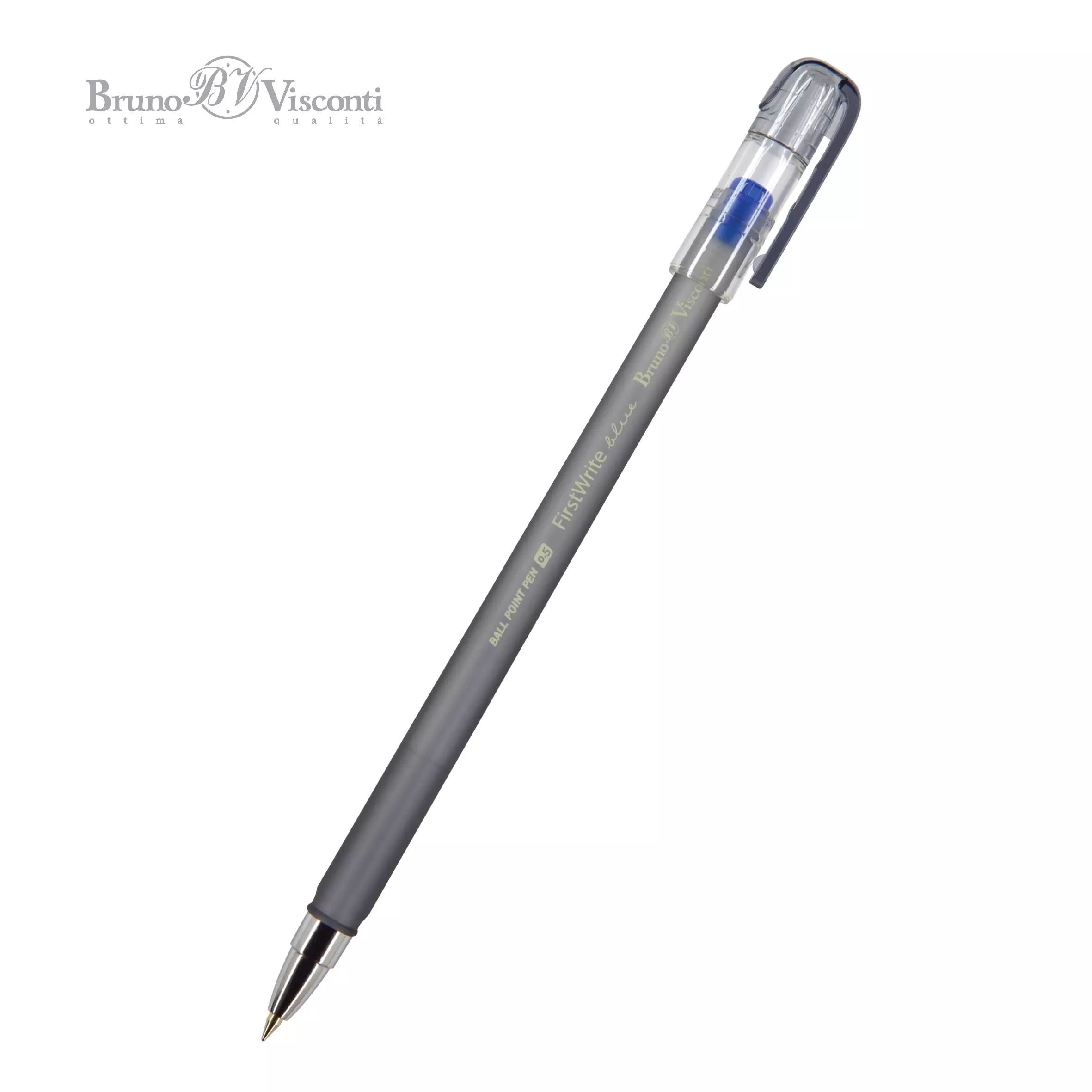 Шариковая ручка BrunoVisconti FirstWrite Ice, 0.5 мм, синяя