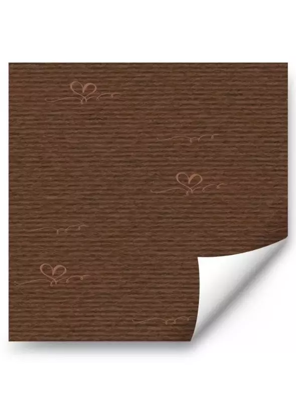 Упаковочная бумага коричневая, с сердцами 15.11.00941