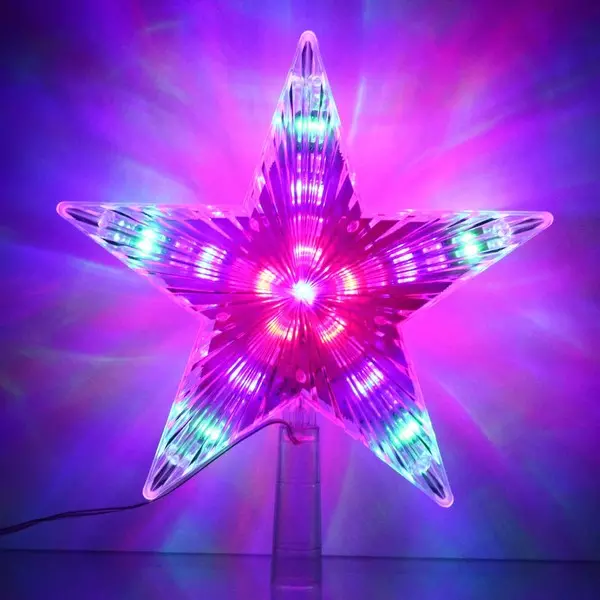 Светодиодная Звезда для елки Луч 31 лампа LED, 21,5 см, Мультицвет