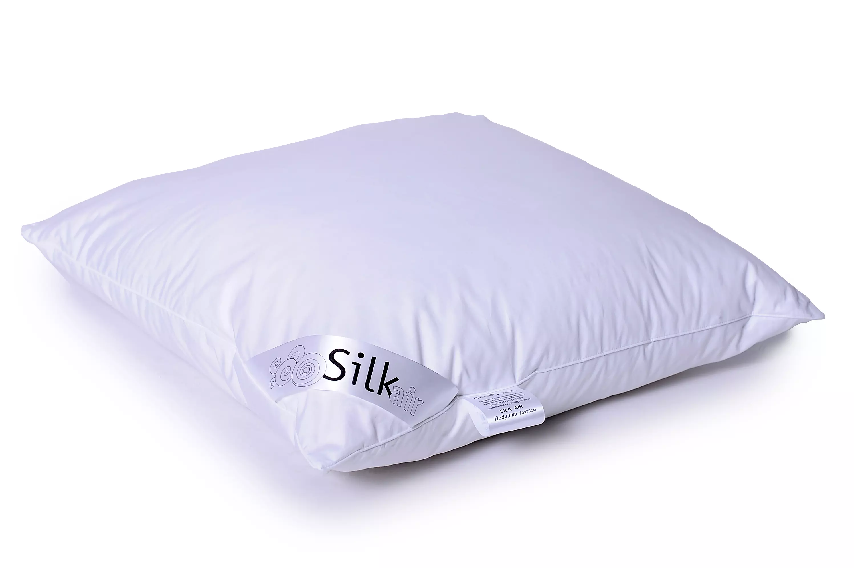 Подушка для сна 68*68 SILK AIR растительный наполнитель, термополотно/шелк/сатин
