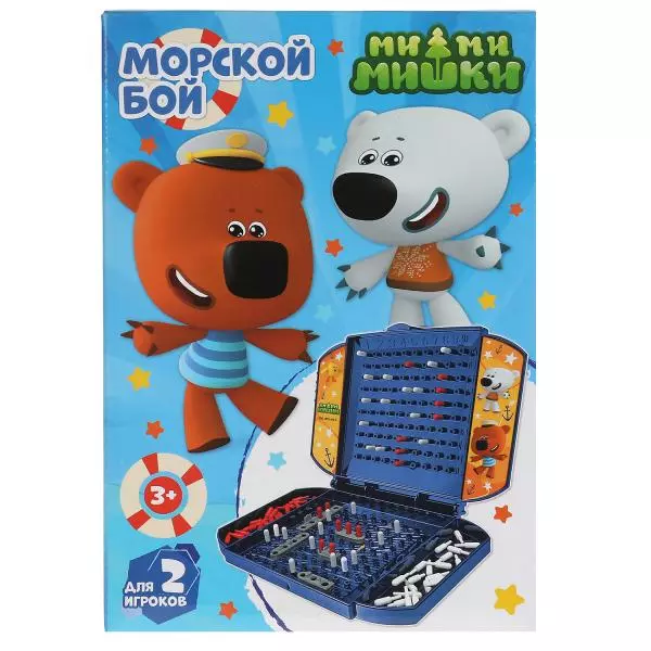 Настольная игра Ми-ми-мишки морской бой, 16*24*5,5см Играем вместе 316245