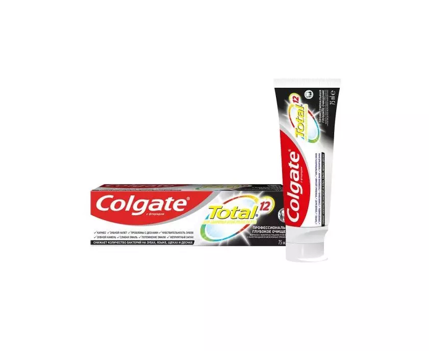 Зубная паста Colgate TOTAL 12 Глубокое очищение, профессиональная, 75 мл