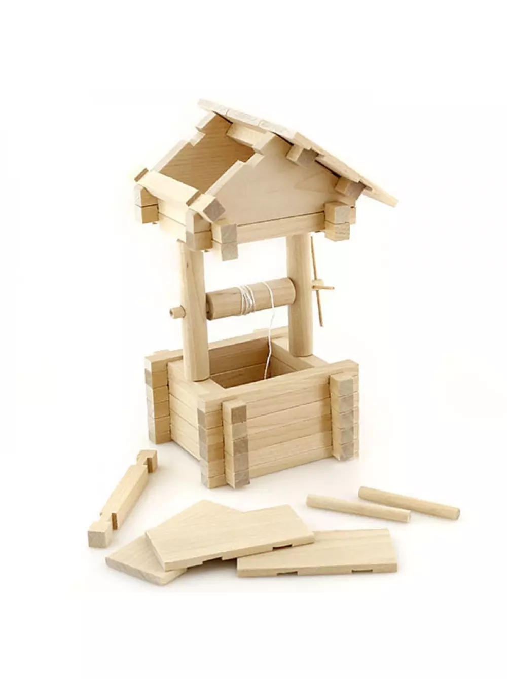 Деревянный конструктор Колодец (63 элемента) Пелси К614
