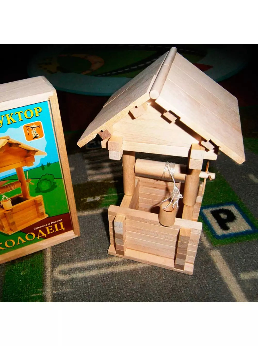 Деревянный конструктор Колодец (63 элемента) Пелси К614
