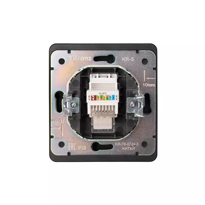 Розетка встраиваемая интернет оникс Kranz Miele Round KR-78-0724-3