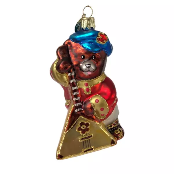 Формовая игрушка Мишка с балалайкой 11 см Коломеев ФУП4-2441