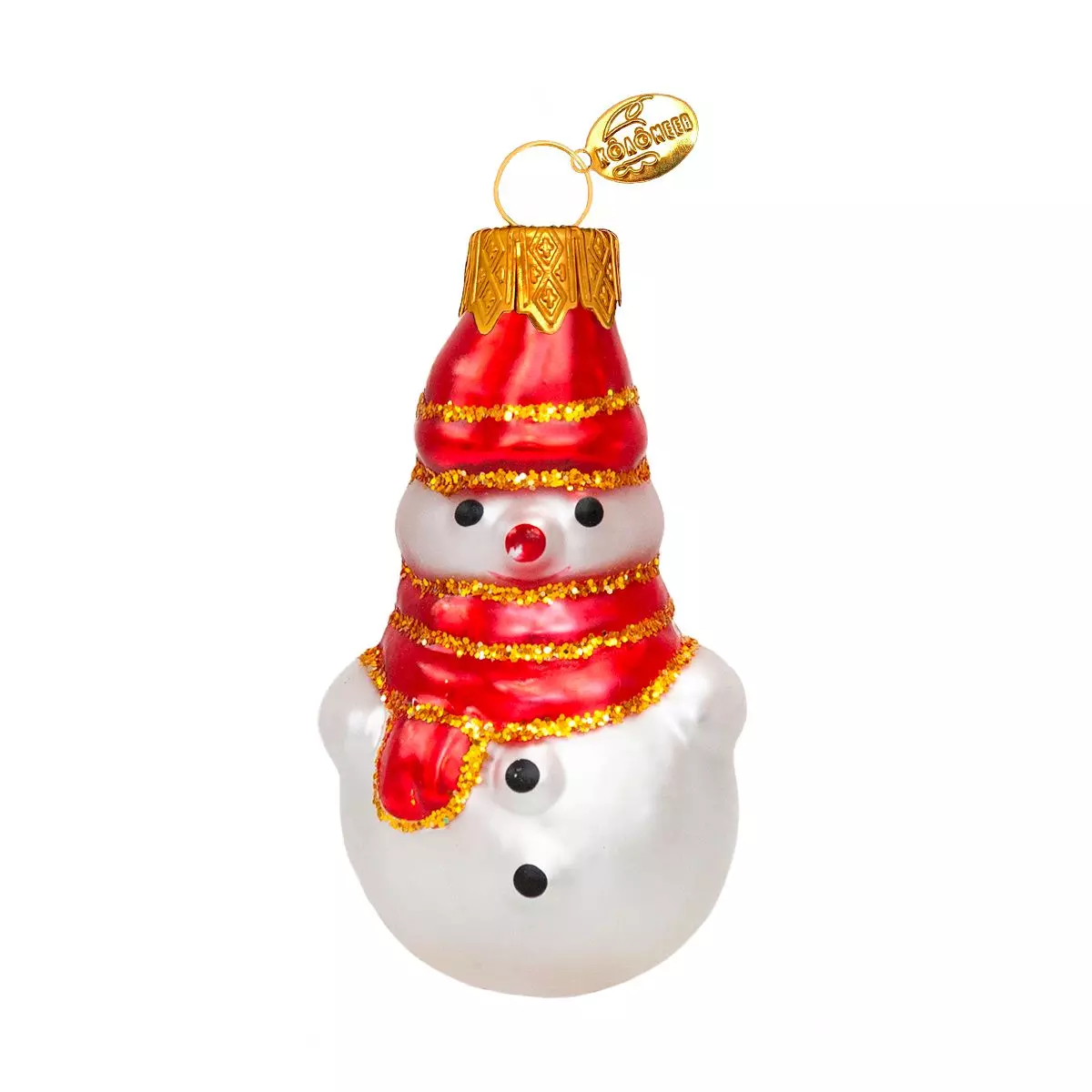 Формовая игрушка Снеговик мини красный 7 см Коломеев ФУ-76/8