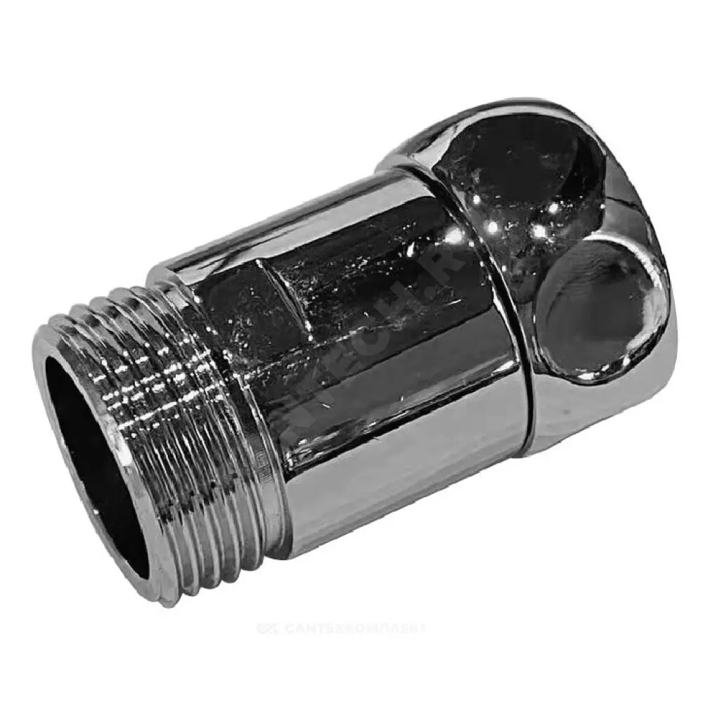 Соединитель для полотенцесушителя прямой 3/4&quot;x1/2&quot; нак/гайка/НР хром в/к отражатель FX121 SantechSys