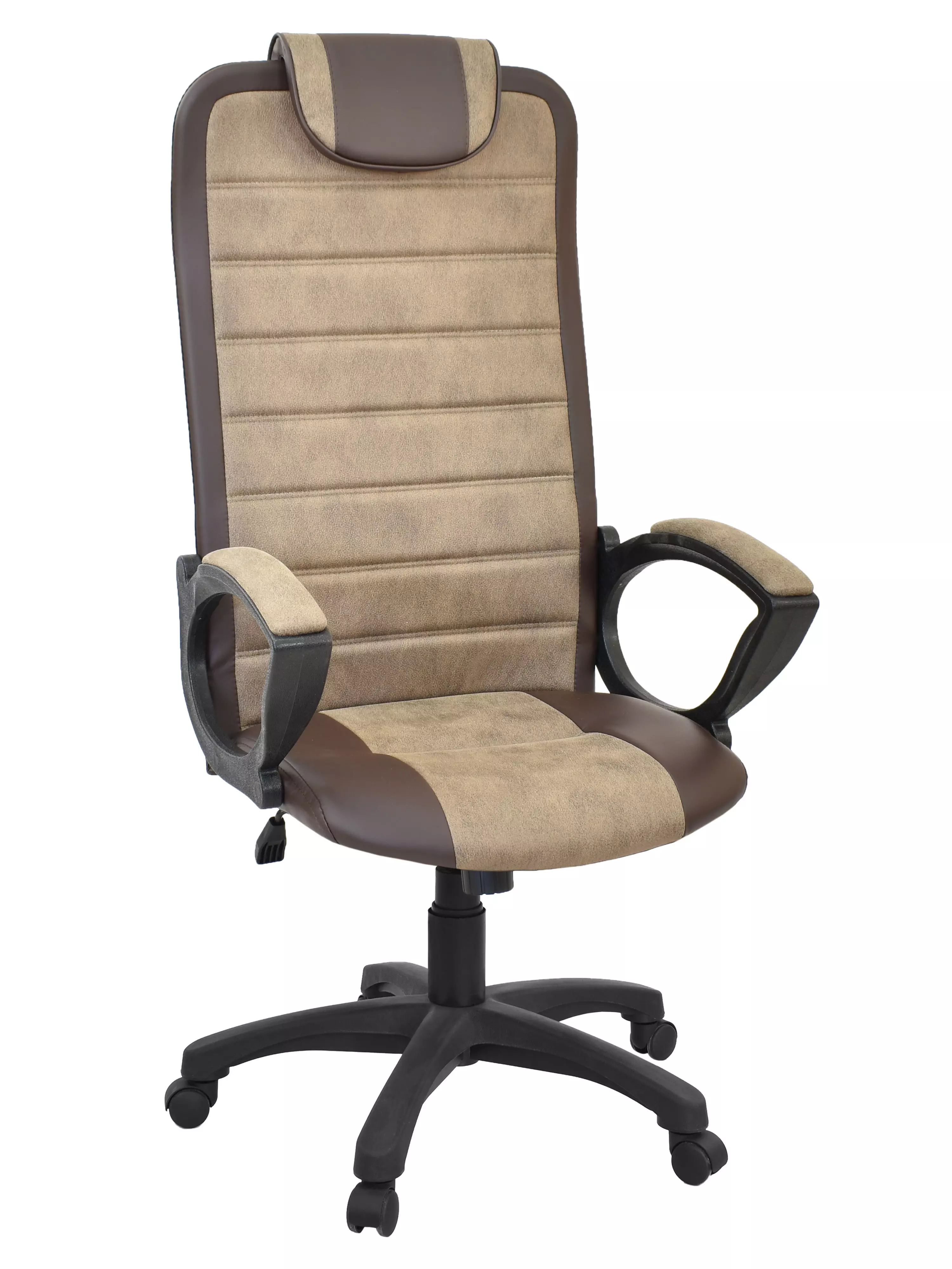 Кресло компьютерное Элегант L 5, нубук коричневый, механизм качания топ-ган