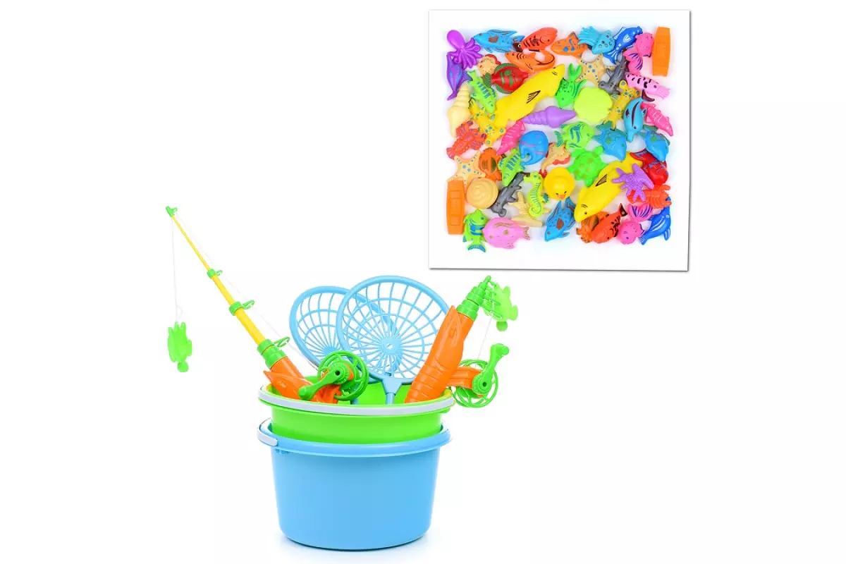 Игра Рыбалка Подводный мир, 2 удочки, 2 сачка, 50 фигурок, DYK-YSK61S
