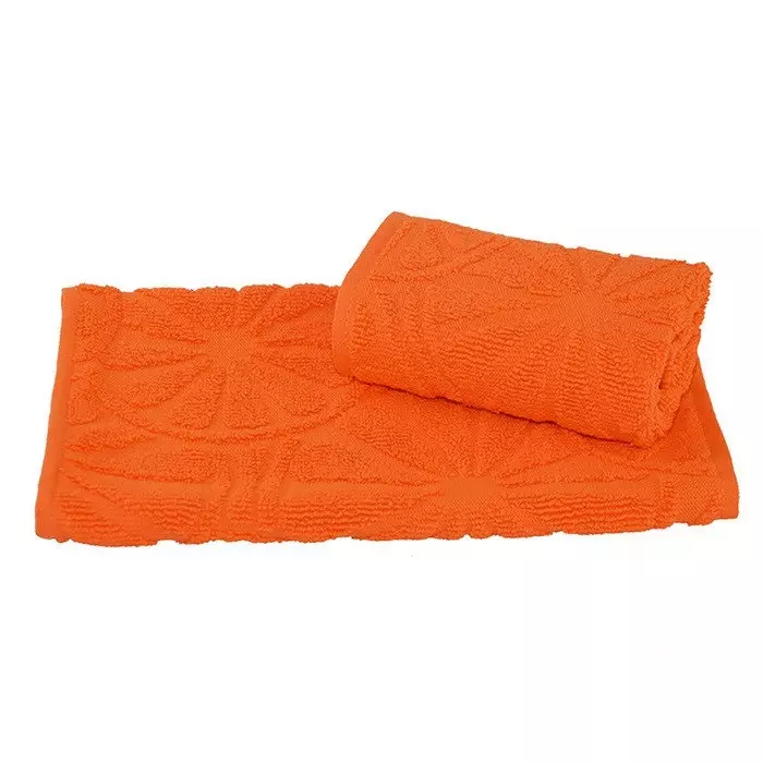 Полотенце для кухни 30*50 махровое оранжевое апельсин