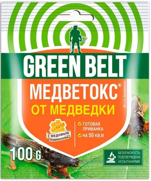 Средство от медведки приманка, с медом 100 г, Медветокс Грин Бэлт