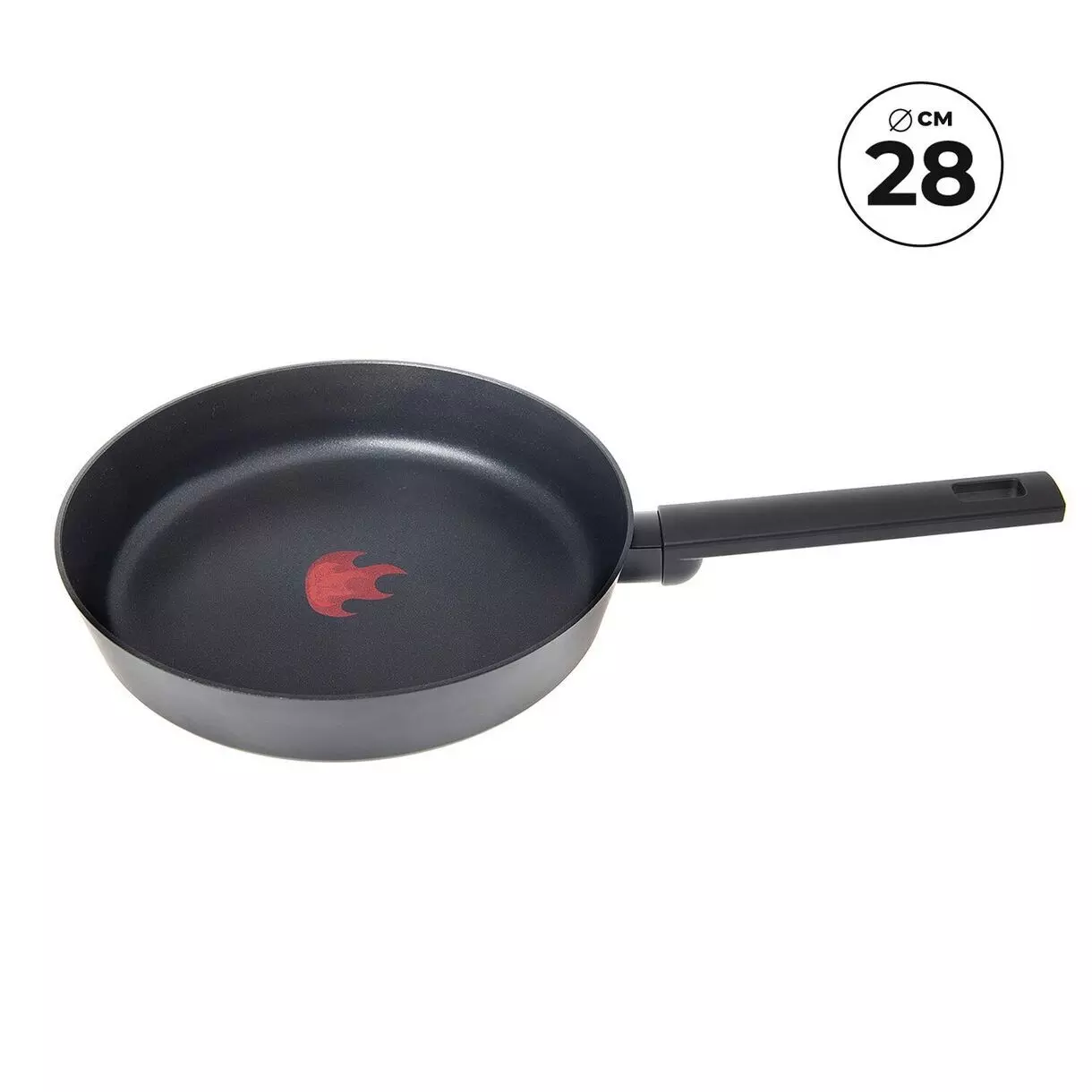 Сковорода 28 см, кованный алюминий, индукция,"Раскалённый докрасна", Home Queen