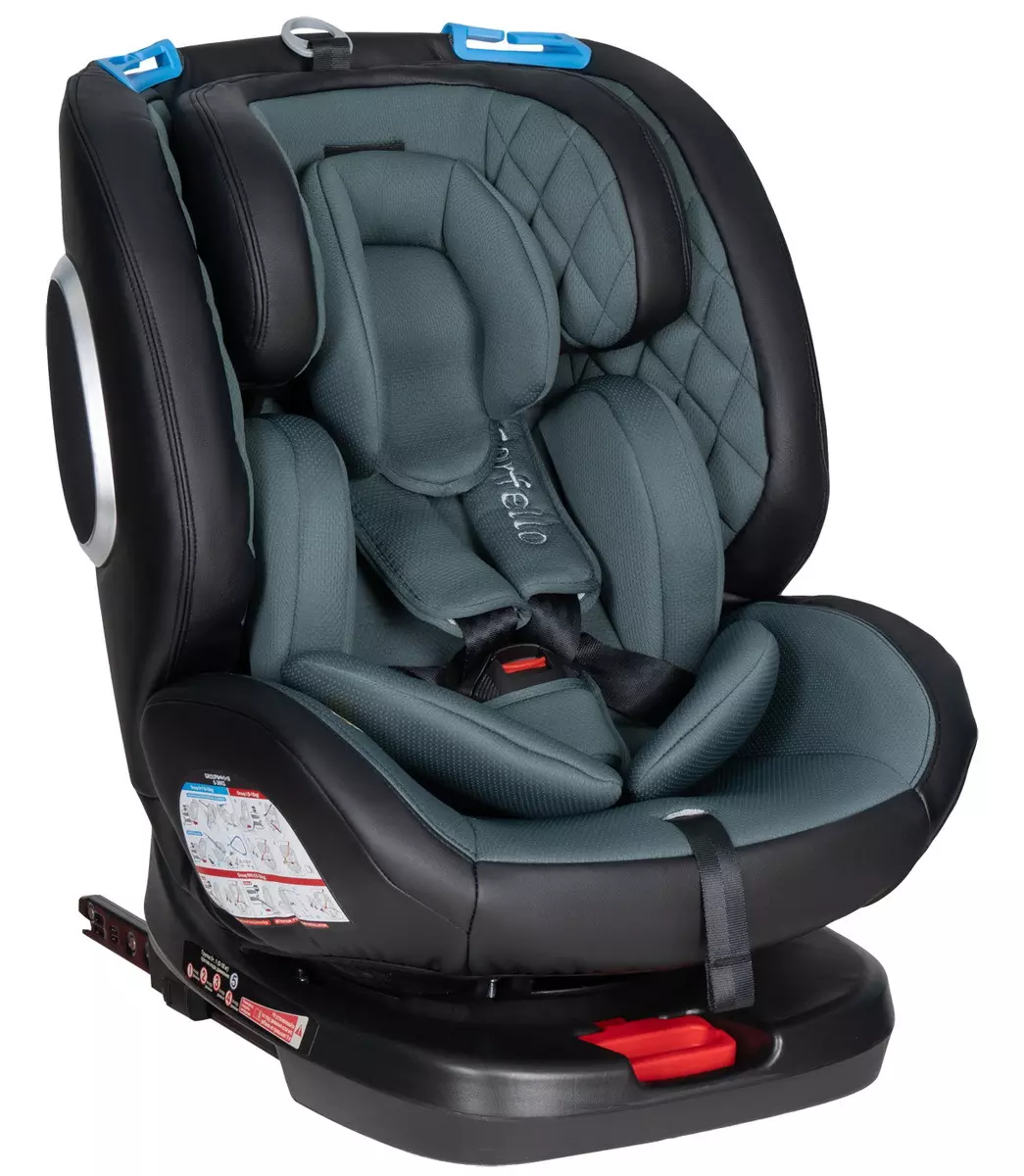 Автокресло детское Farfello ISOFIX YB102A/grpu (Green PU/зеленый экокожа)