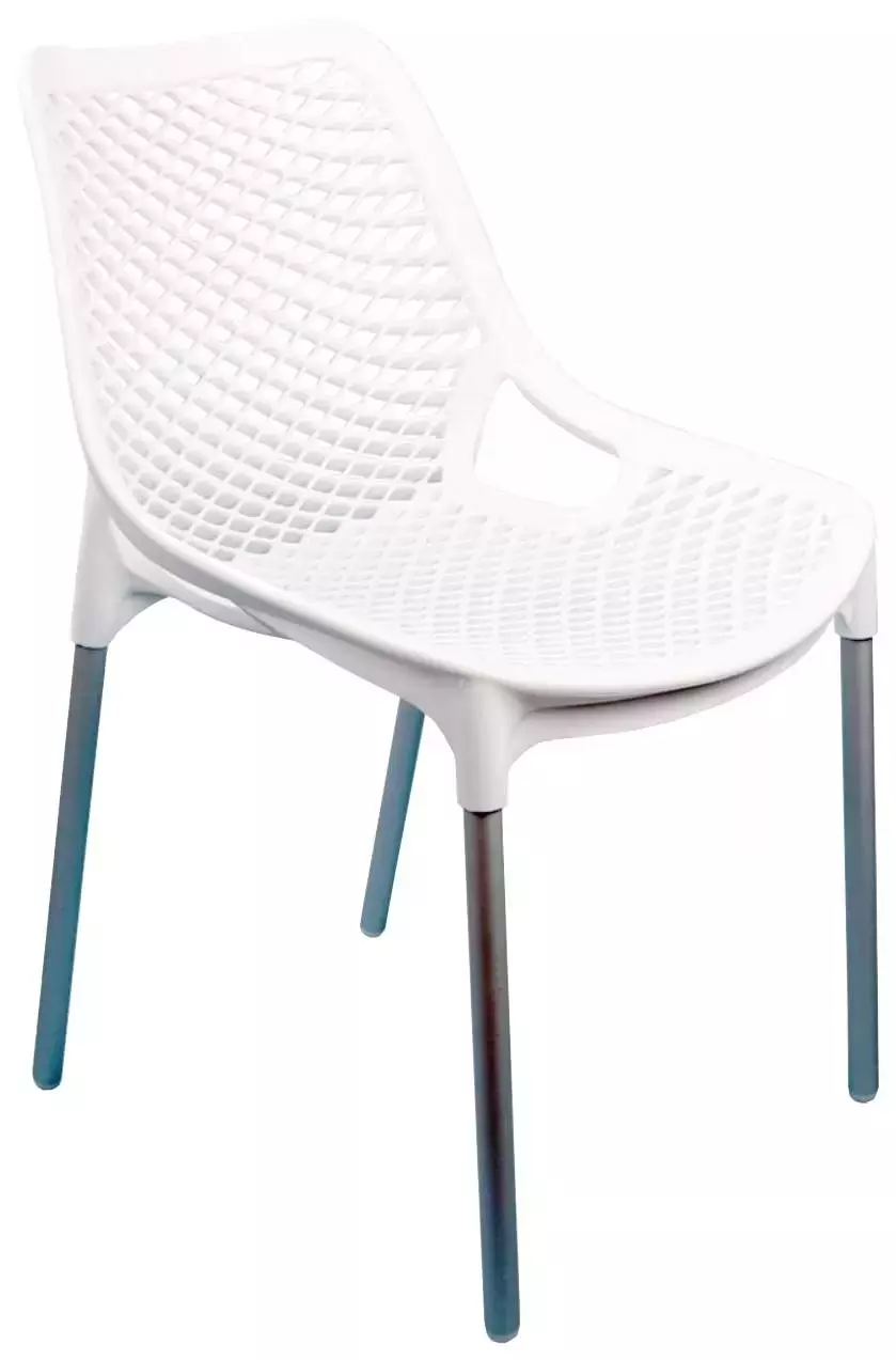 Пластиковый стул Эврика белый (3) М6332