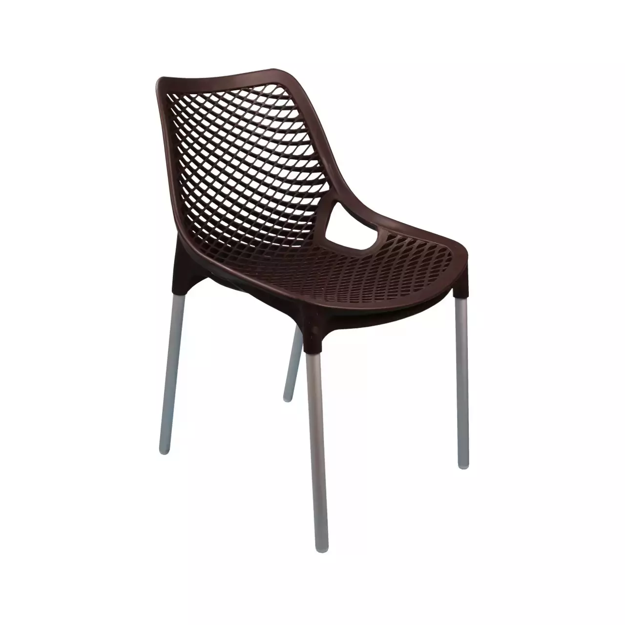 Пластиковый стул Эврика коричневый (3) М6333