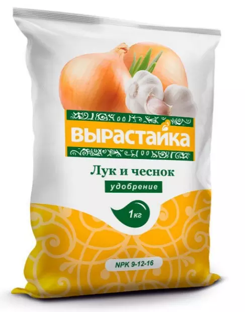 Удобрение для овощей лук, чеснок 1 кг комплексное Вырастайка