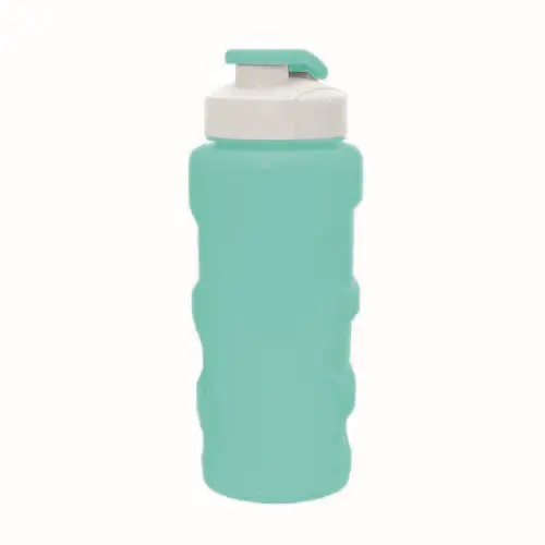 ###Бутылка для воды со шнурком 500 мл HEALTH and FITNESS, anatomic, бирюзовый КК0030